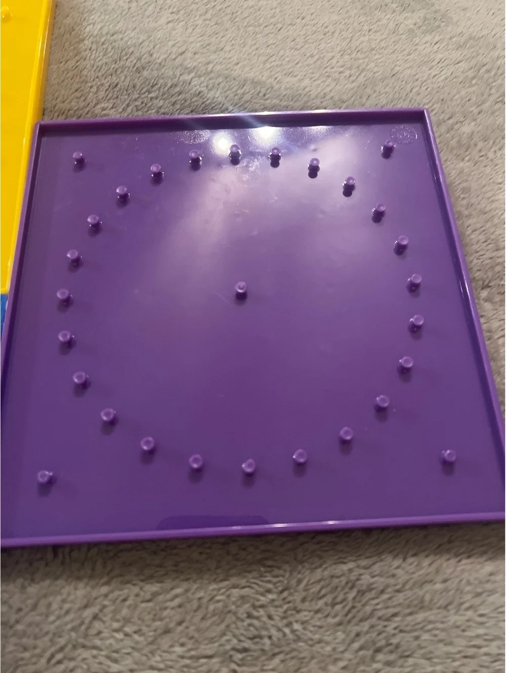 Set of 5 Colorful Plastic Geoboards for Educational Use